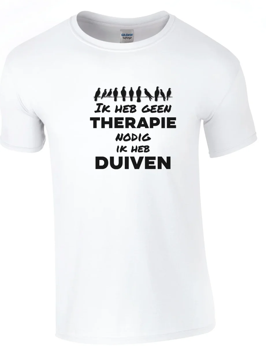 Ik heb geen therapie nodig ik heb duiven T-shirt | Duivensportkleding | Comfortabel & Uniek - Afbeelding 5