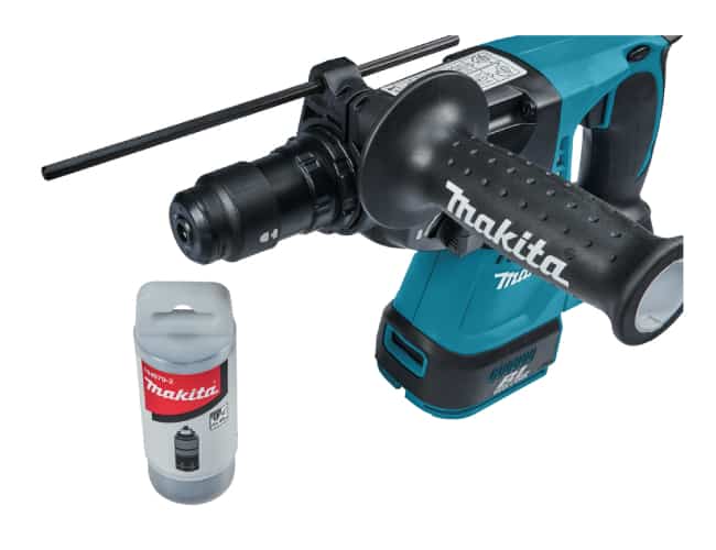 Makita 18 V Combihamer DHR243ZJW zonder accu’s en lader, met stofafzuiging en twee verwisselbare boorkoppen, in mbox - Afbeelding 7