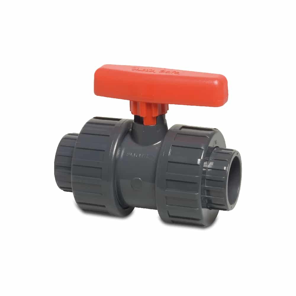 Kogelkraan PVC 2x wartel en lijmmof